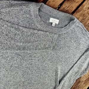 Lucky Brand Top Women L Gray Heathered Long Sleeve Knit Crewneck‎ Boho Cowgirl